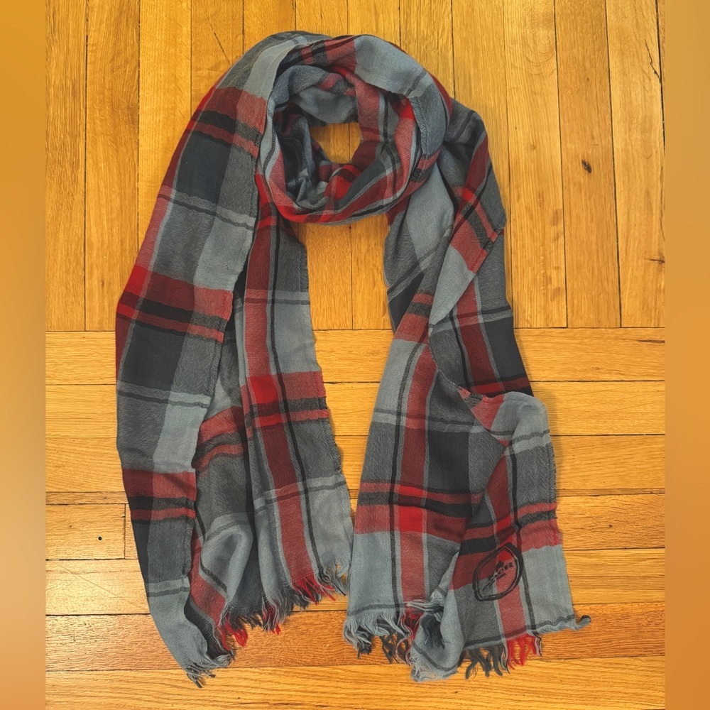 Coach Light Weight Cashmere Plaid Scarf - NWOT